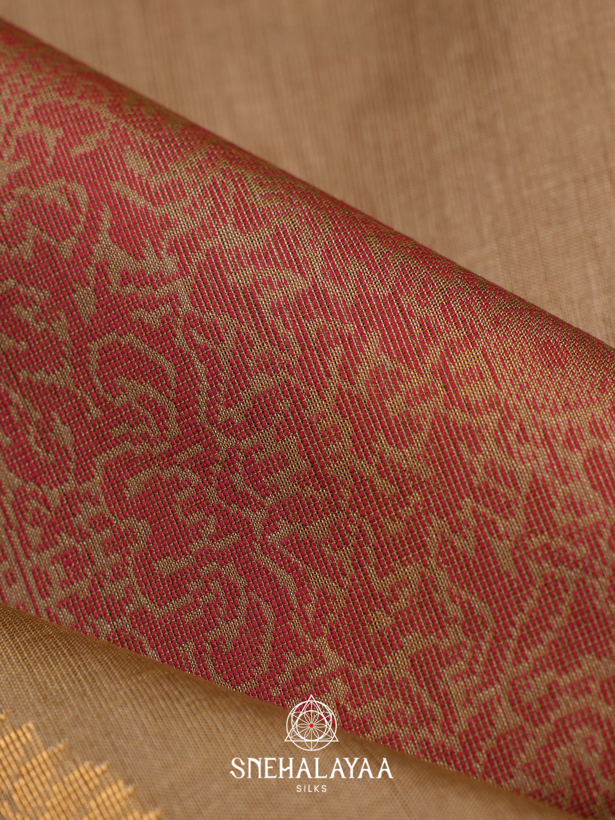 Antique Gold Kuppadam Silk Cotton Saree