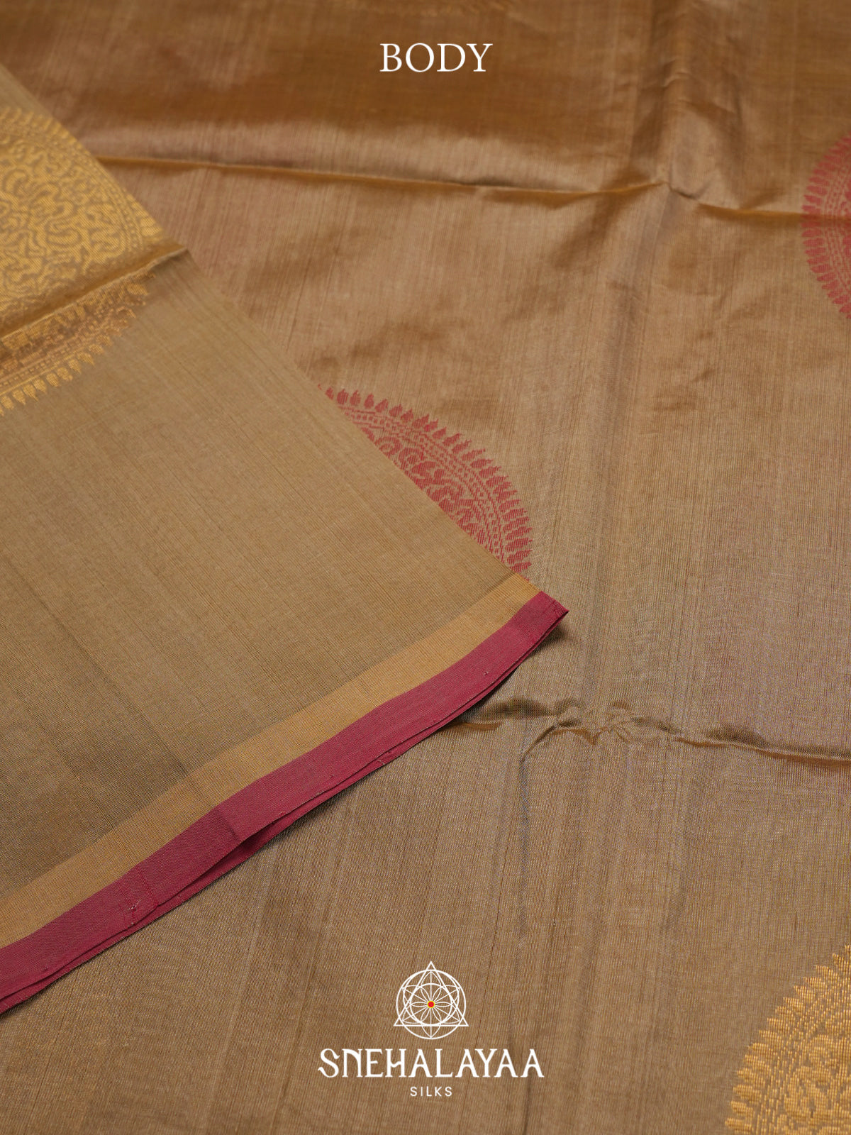 Antique Gold Kuppadam Silk Cotton Saree