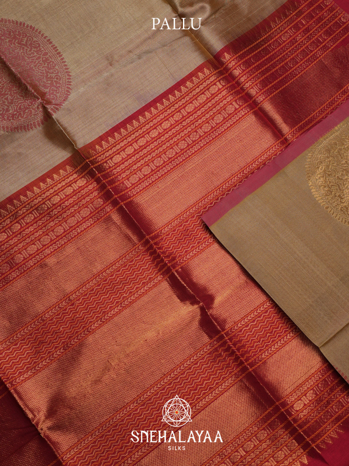 Antique Gold Kuppadam Silk Cotton Saree