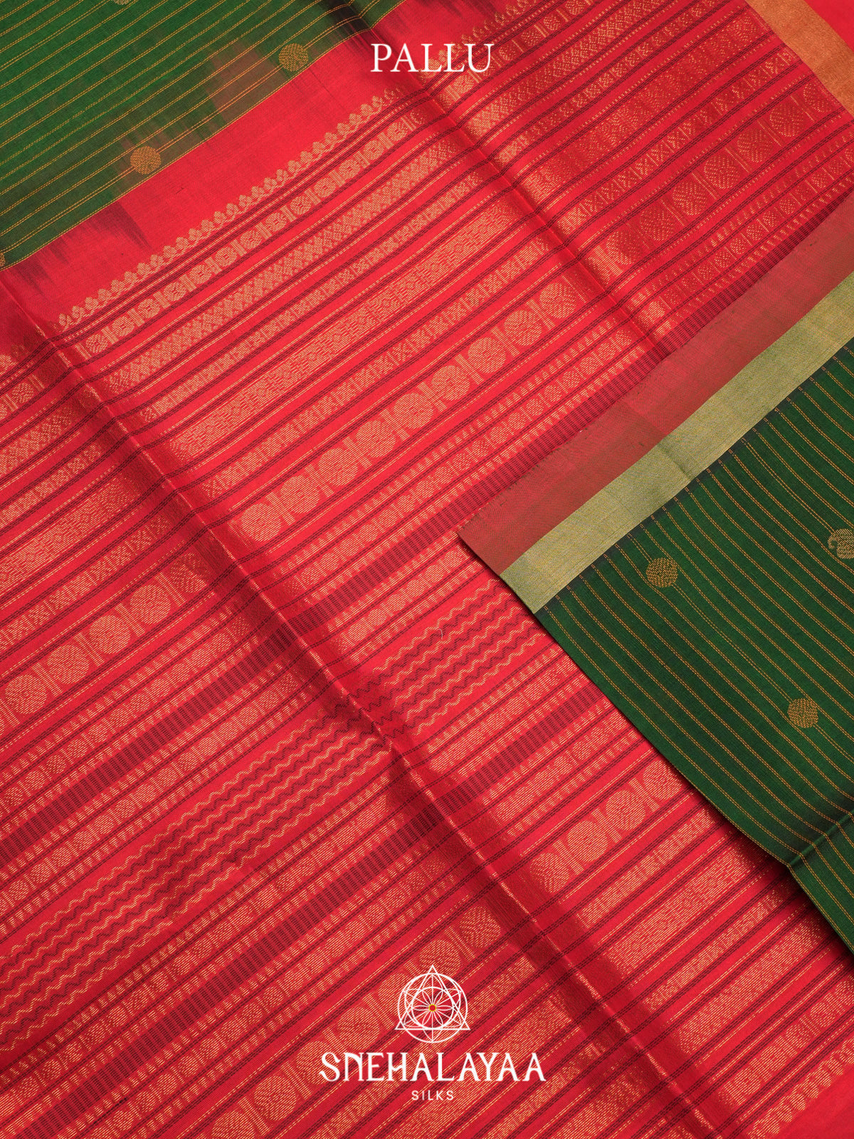 Green Kuppadam Silk Cotton Saree