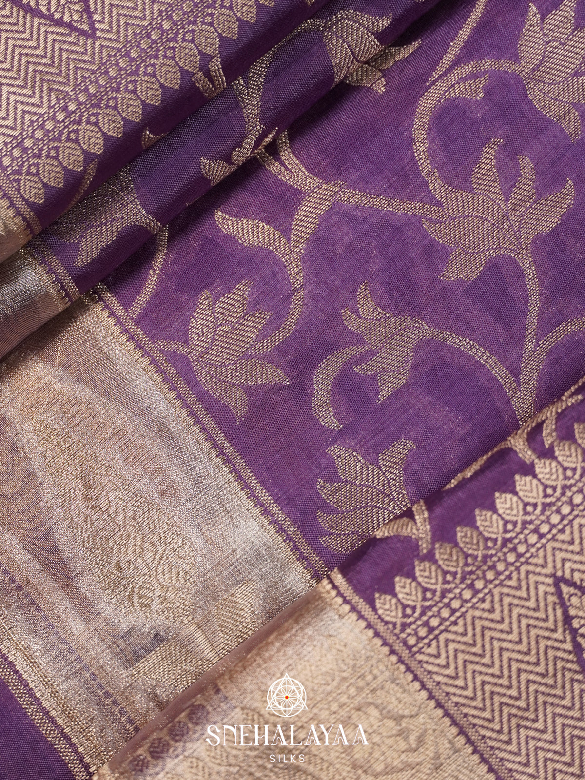 Lilac Banaras Saree
