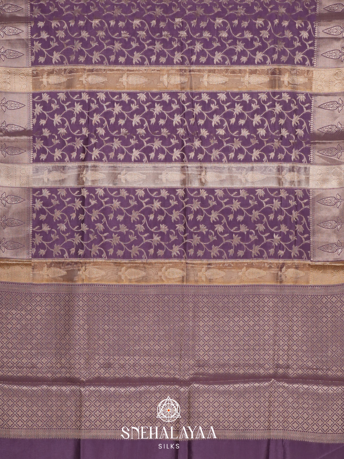 Lilac Banaras Saree