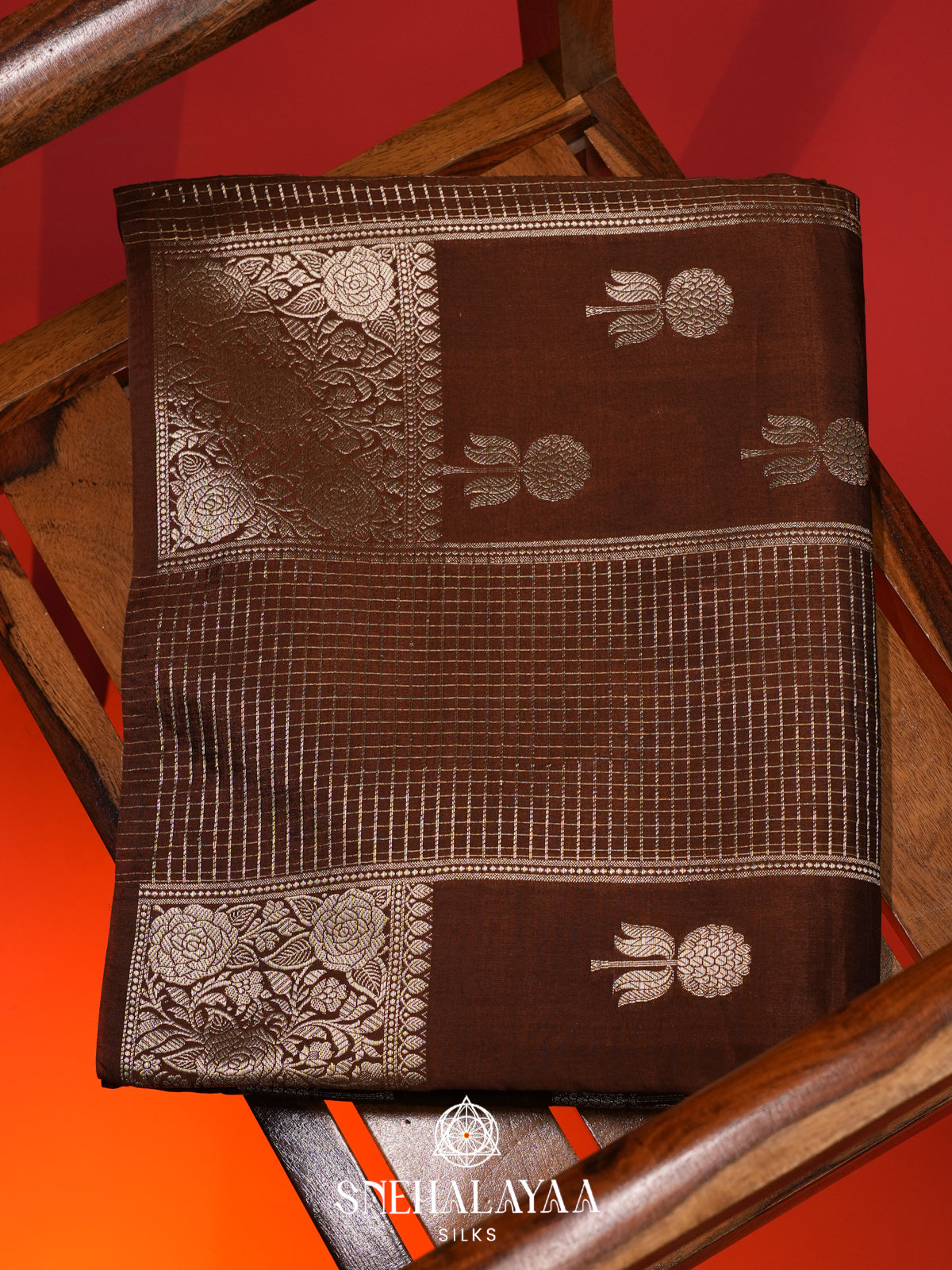 Brown Banaras Saree