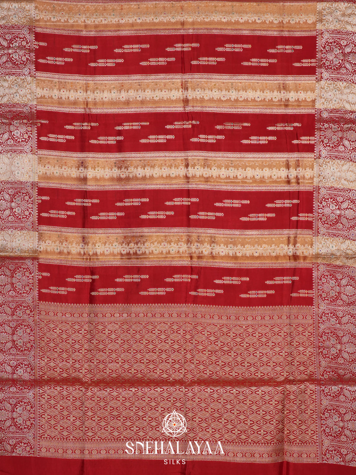 Rust Orange Banaras Saree