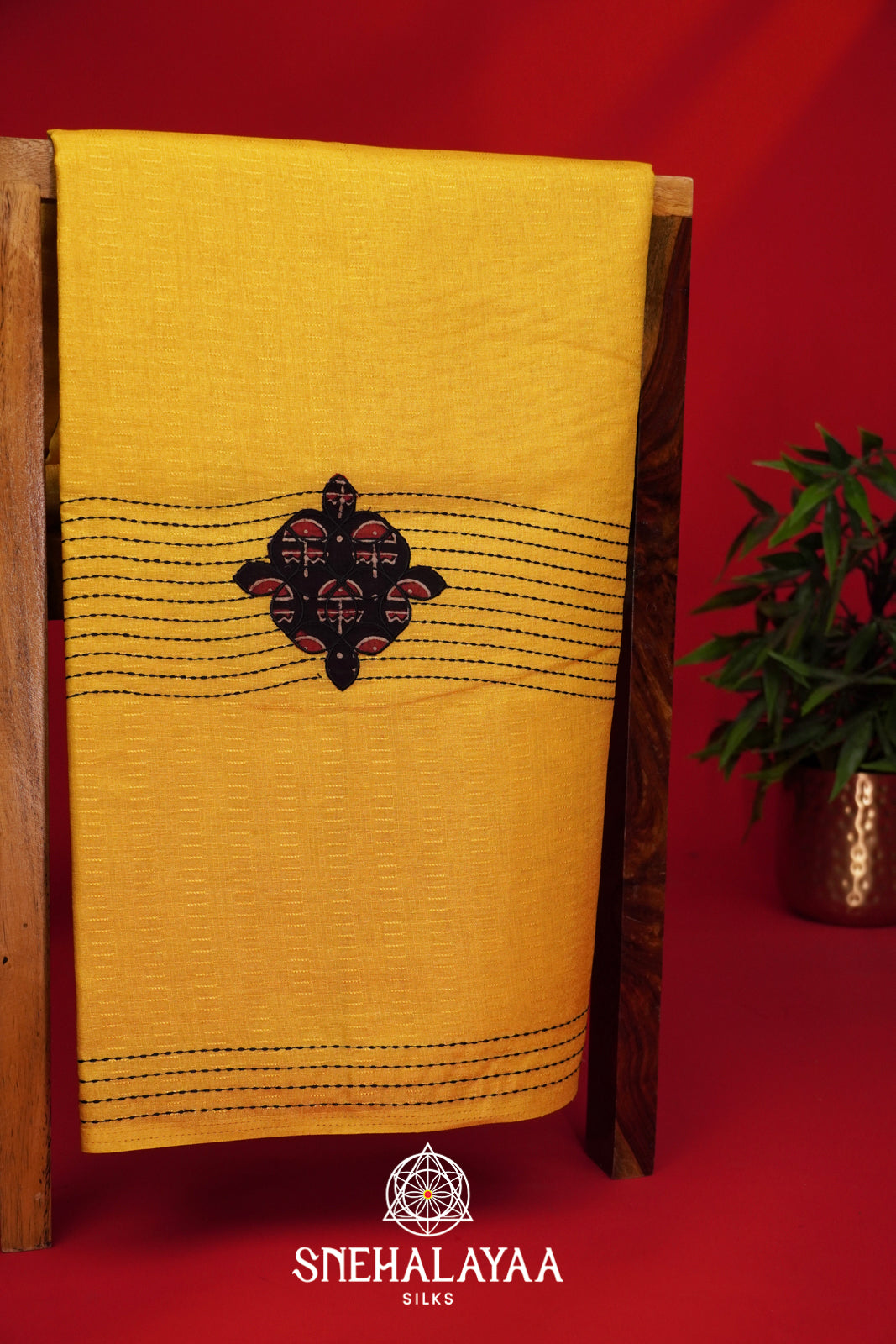 Yellow Tussar Saree