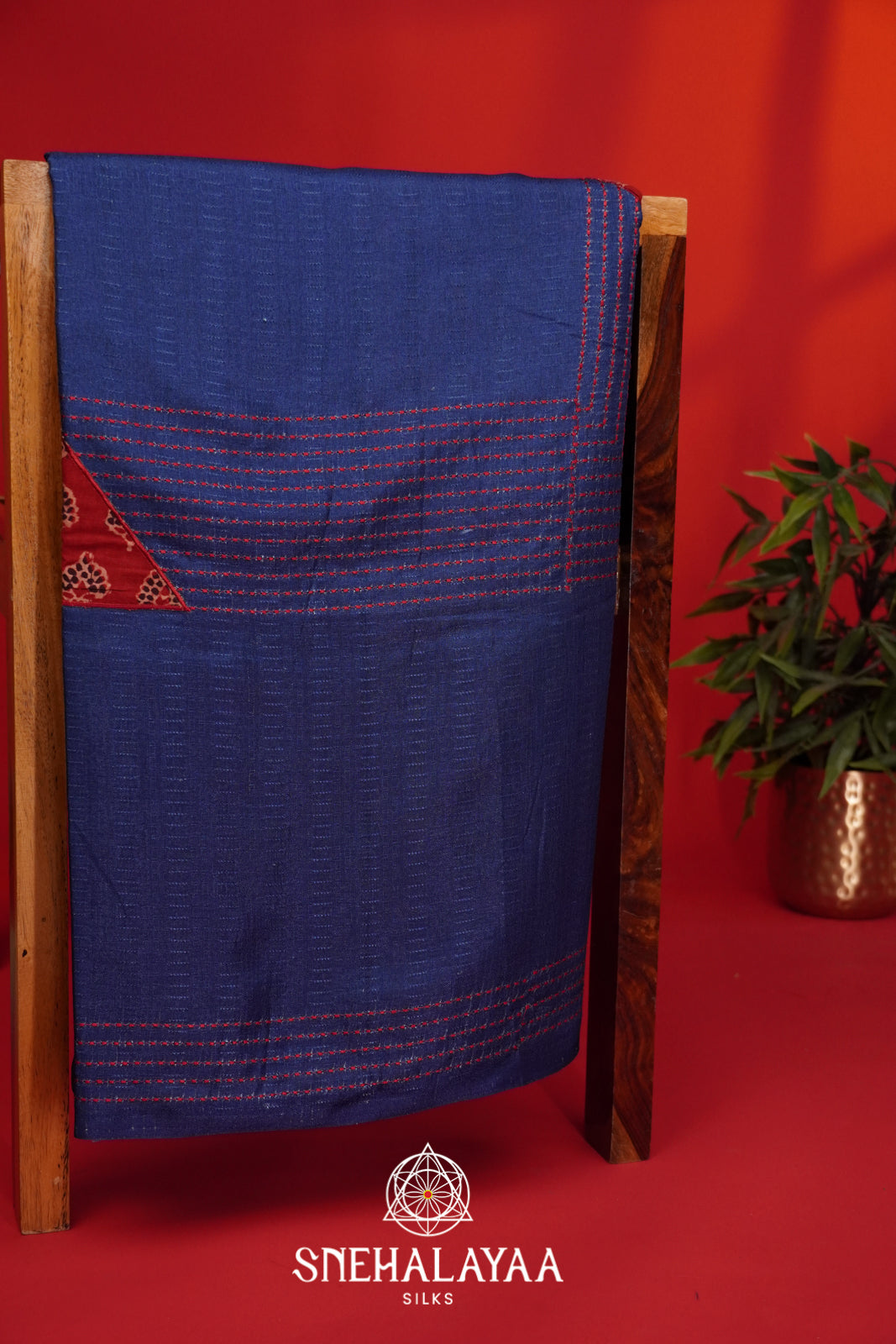 Blue Tussar Saree