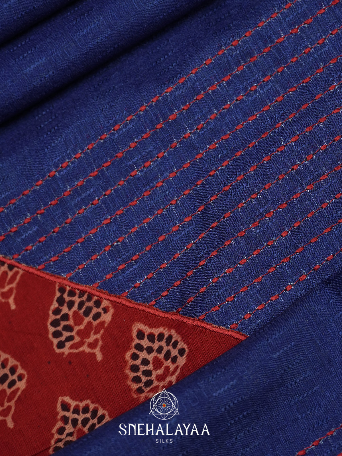 Blue Tussar Saree