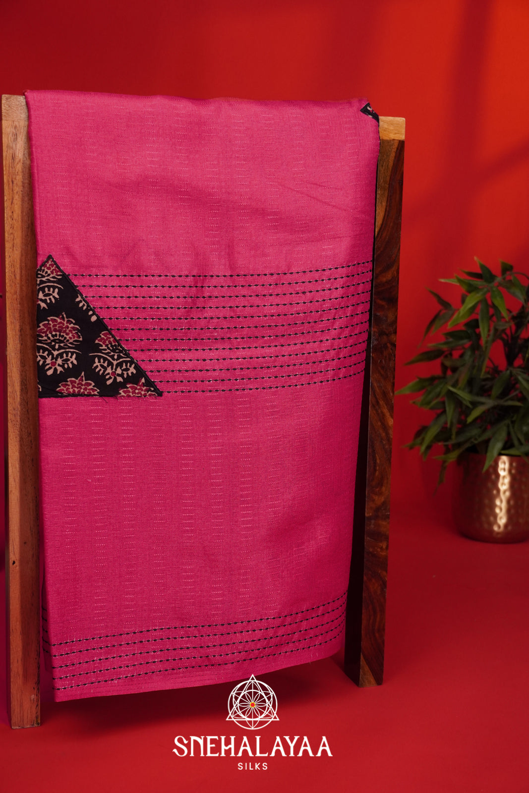 Pink Tussar Saree