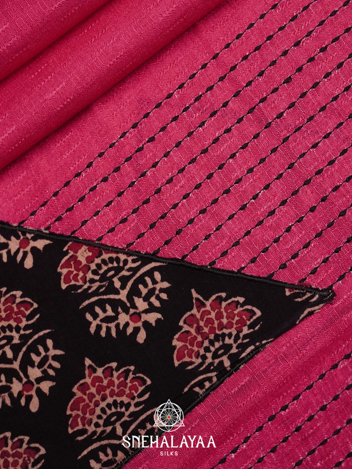 Pink Tussar Saree