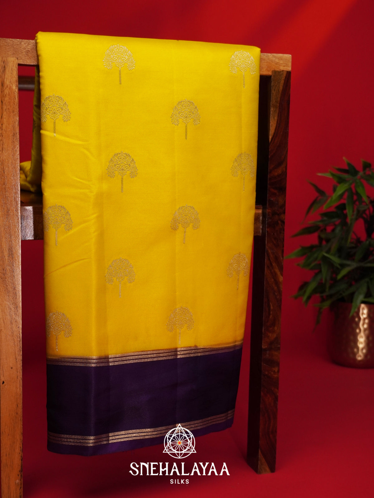 Yellow Banarasi Saree