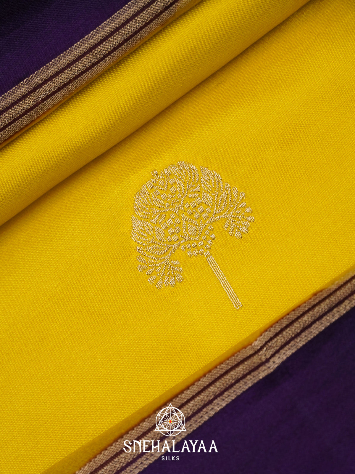 Yellow Banarasi Saree