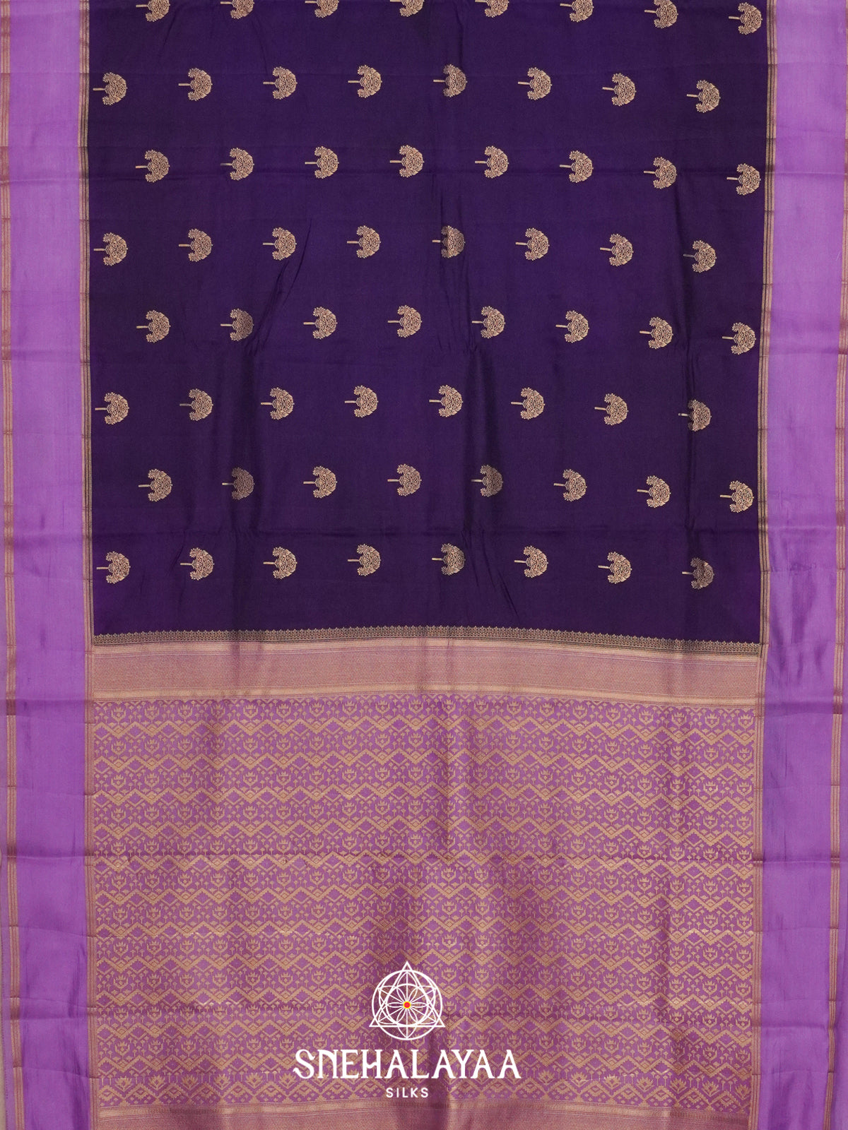 Navy Blue Banarasi Saree