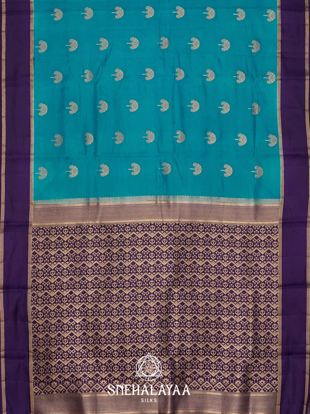 Sky Blue Banarasi Saree