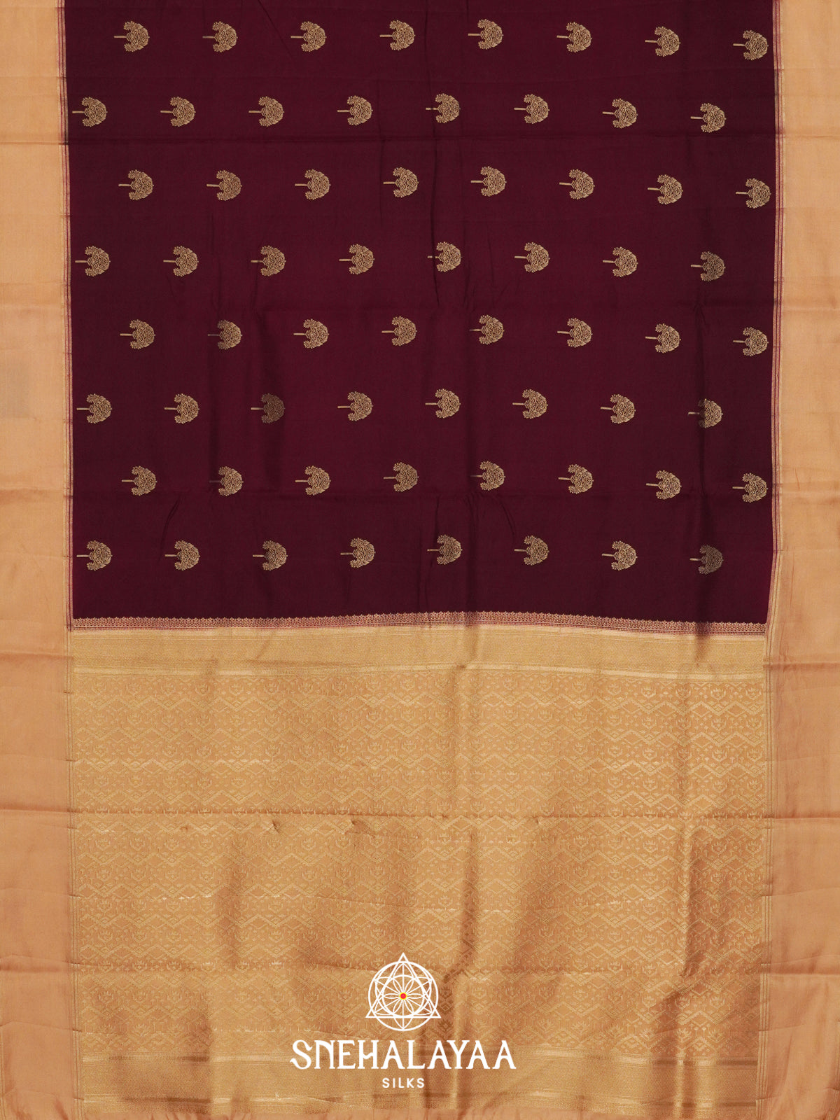 Maroon Banarasi Saree