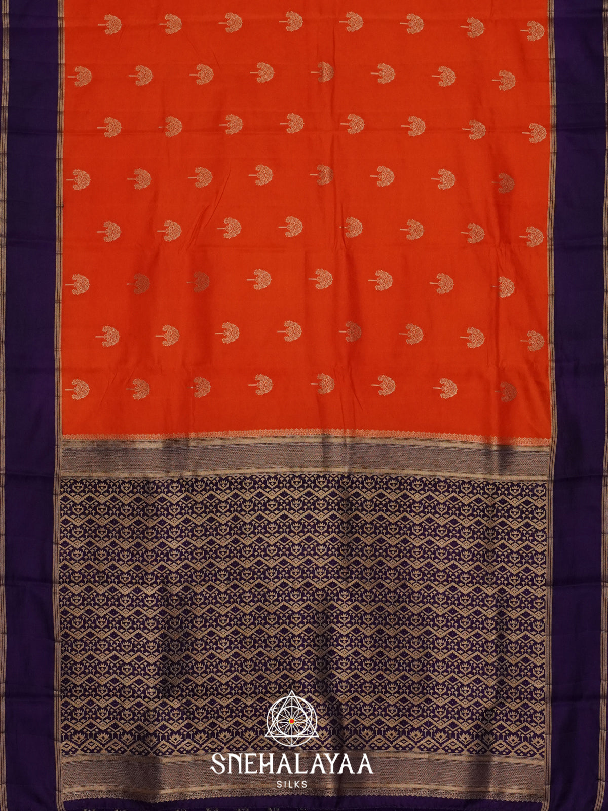 Orange Banarasi Saree
