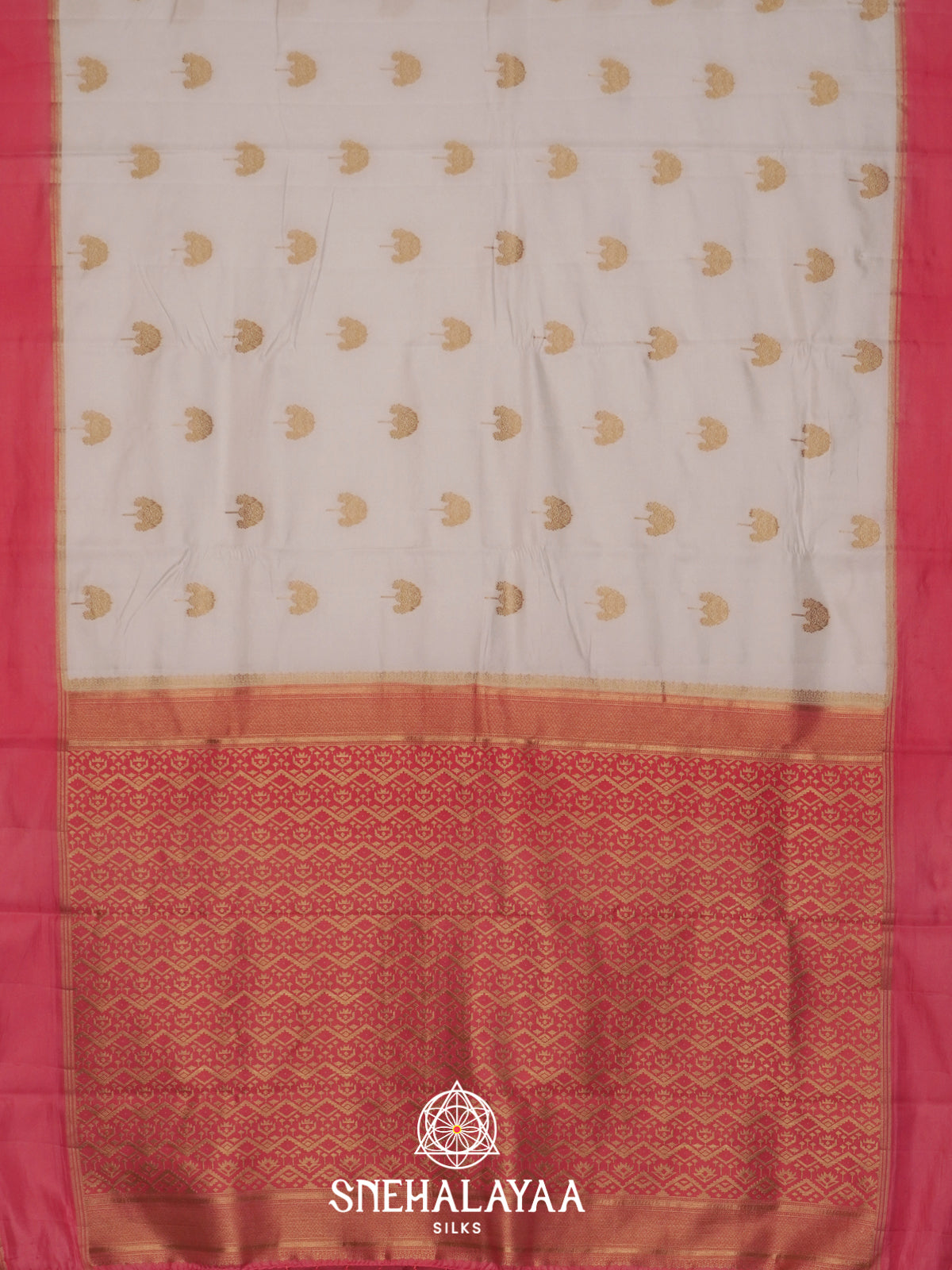 White Banarasi Saree