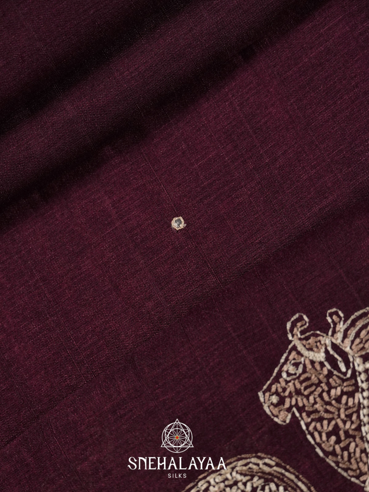 Wine Tussar Saree
