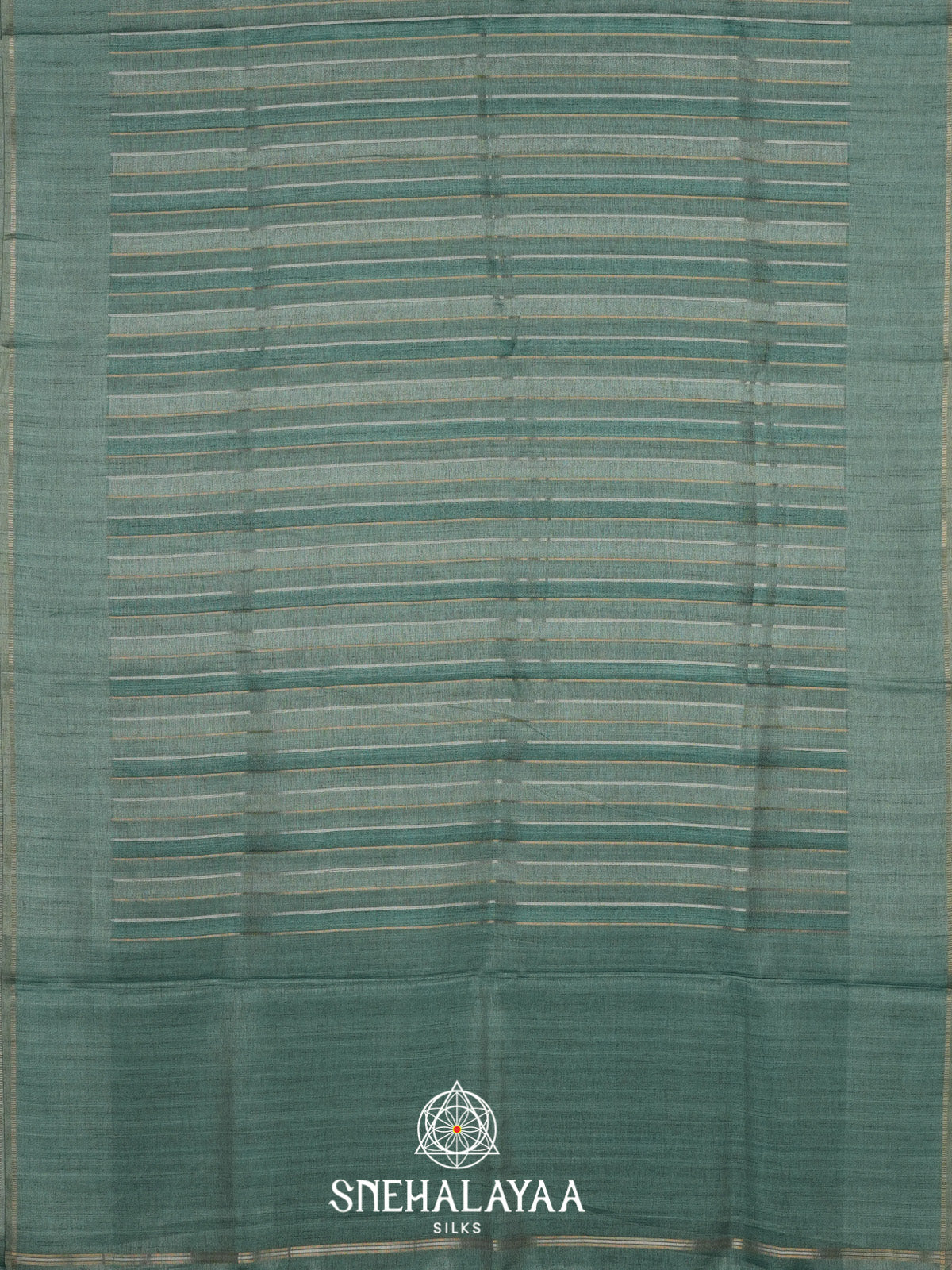 Teal Green Tussar Saree