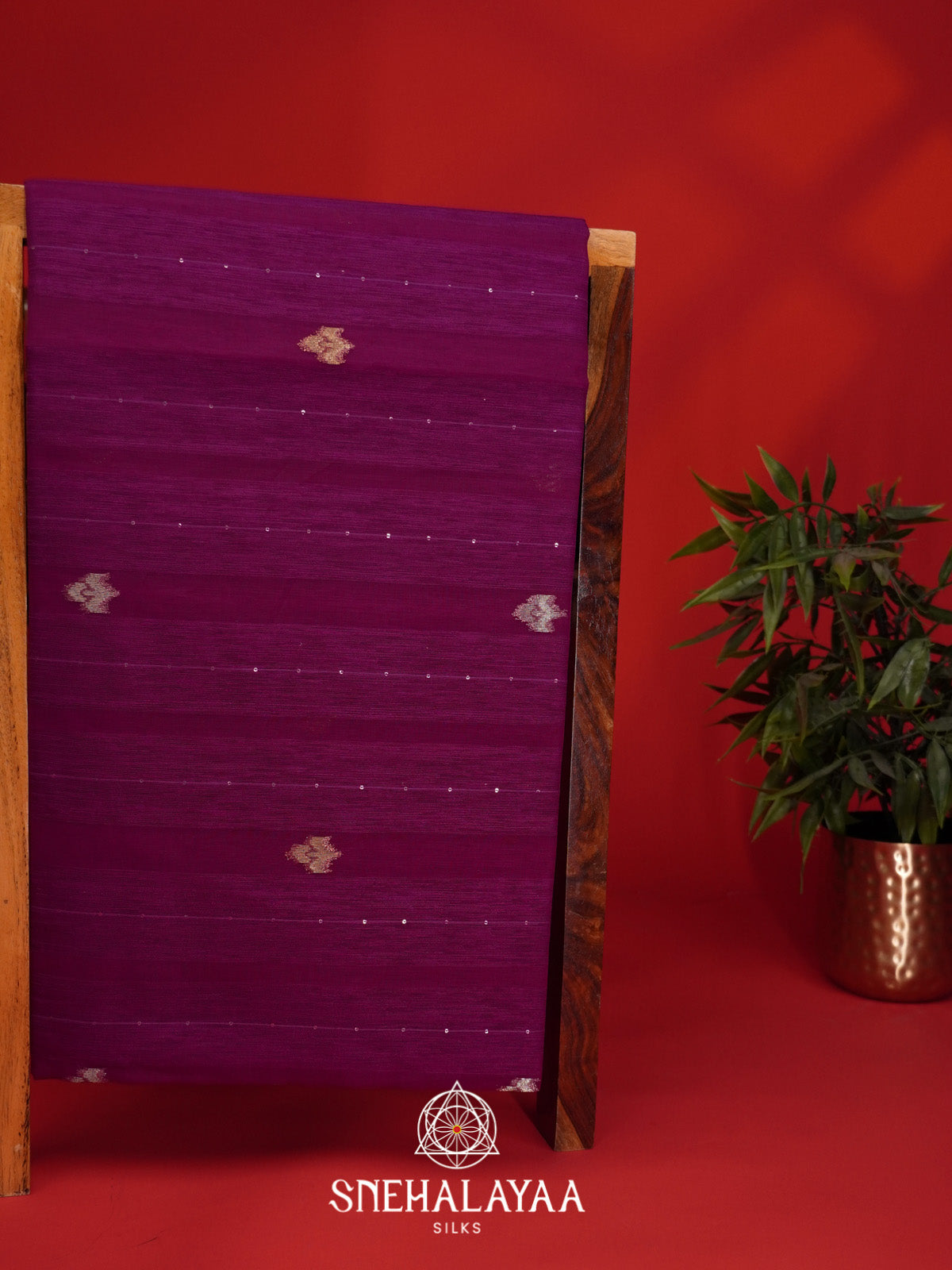 Magenta Organza Saree