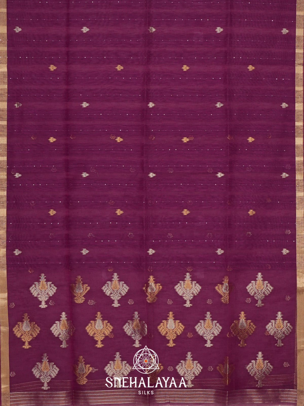 Magenta Organza Saree