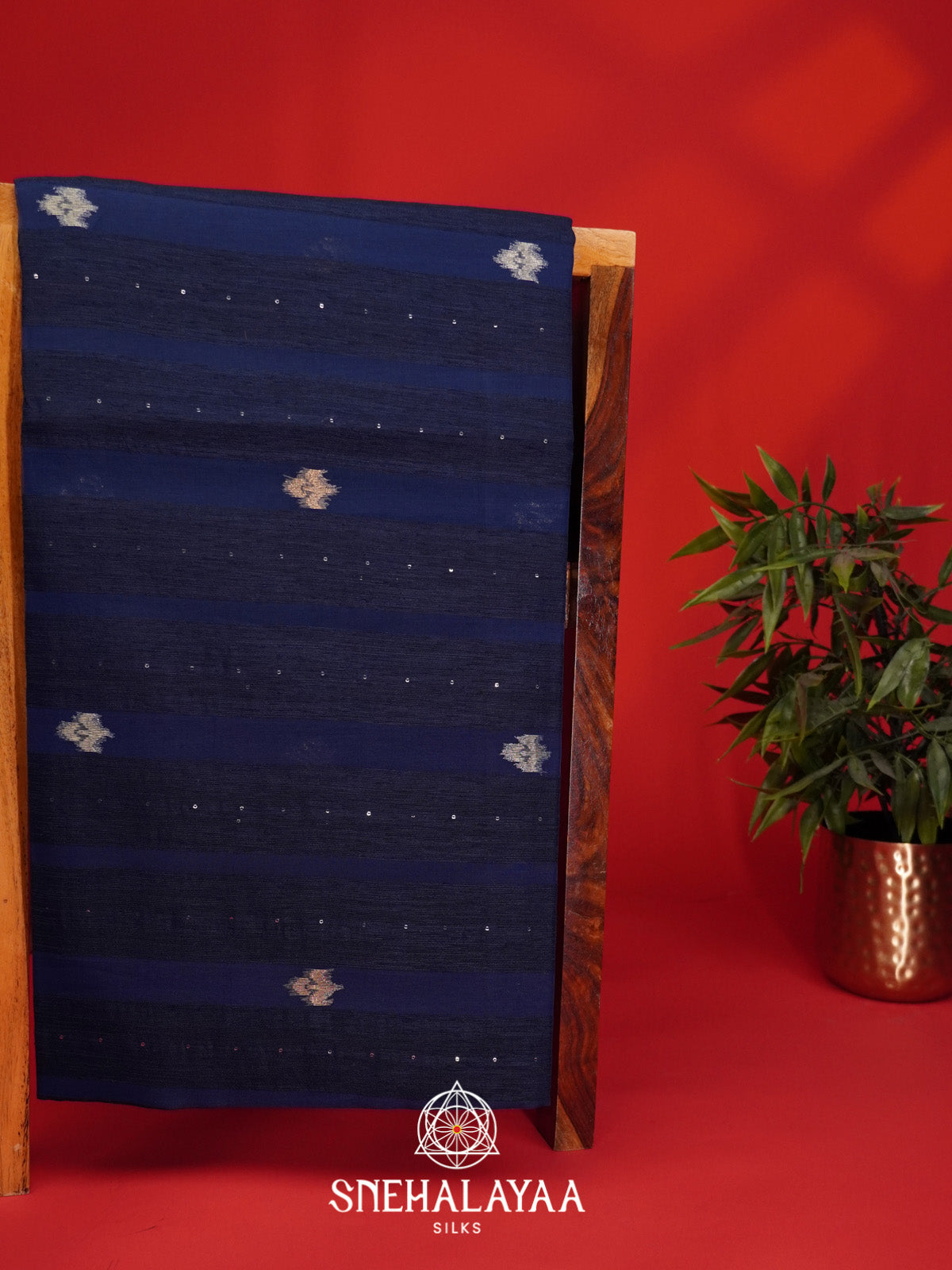 Midnight Blue Organza Saree