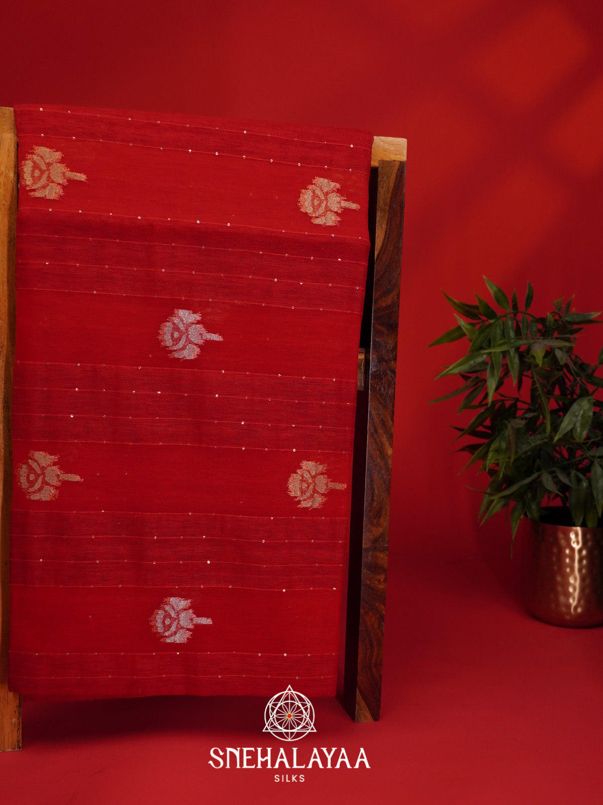Red Organza Saree