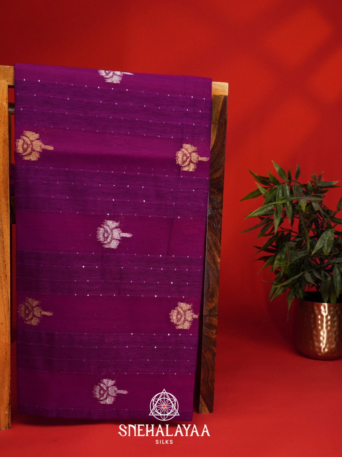 Magenta Organza Saree