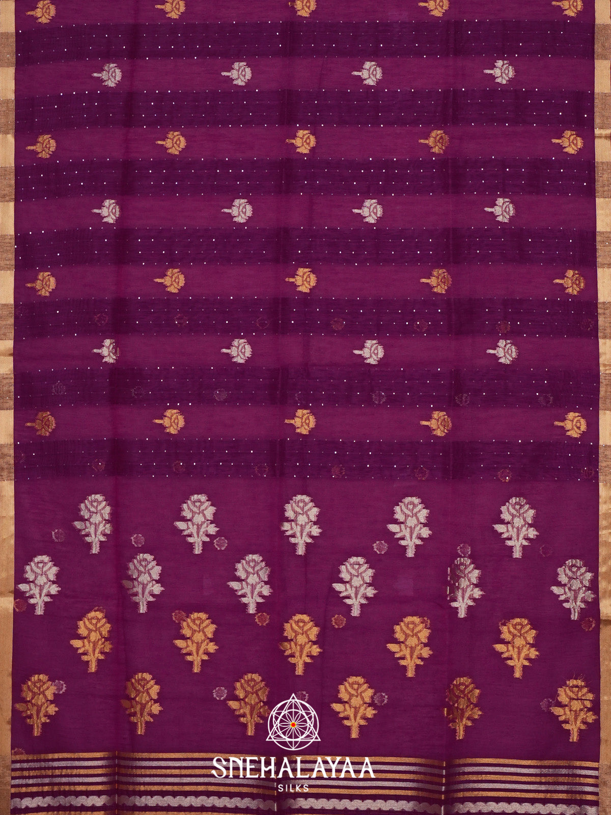 Magenta Organza Saree