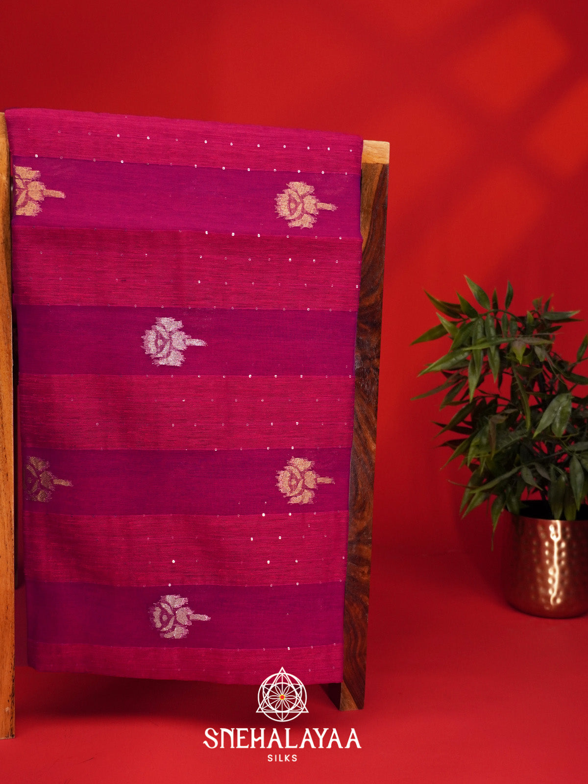Pink Organza Saree