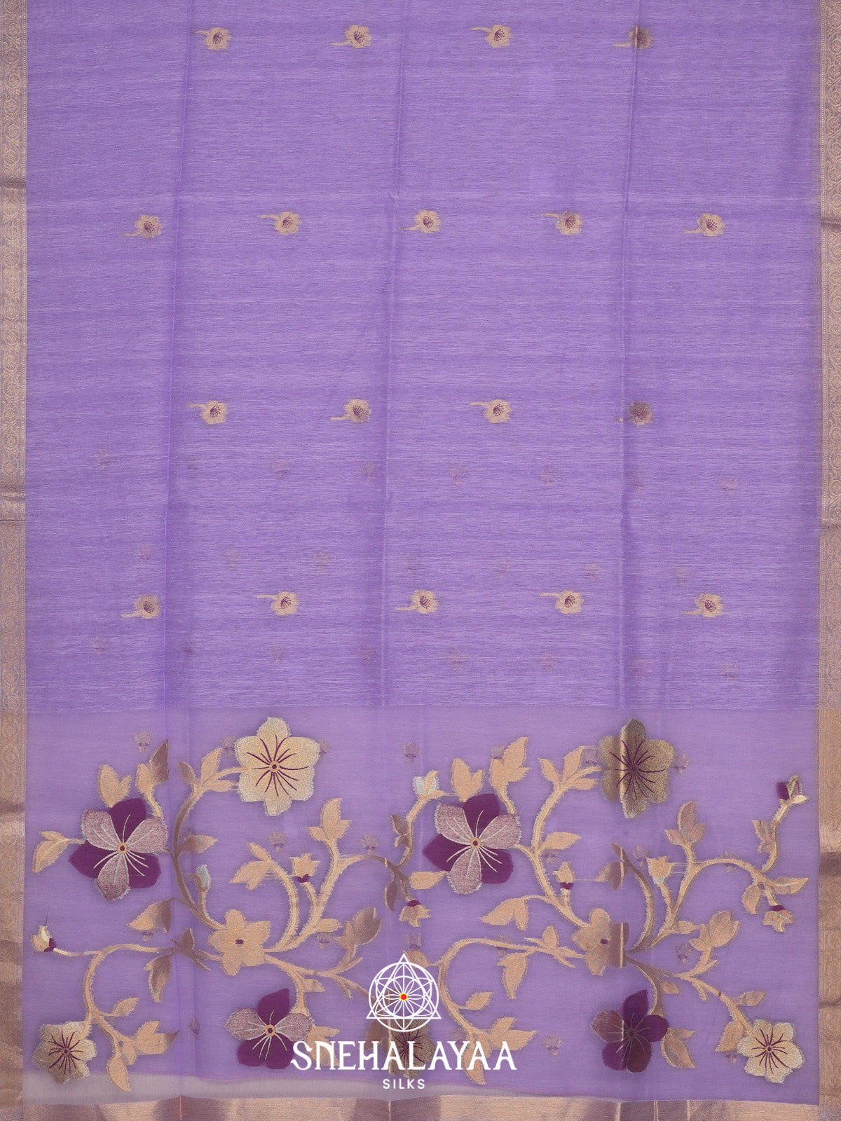 Orchid Matka Tussar Saree