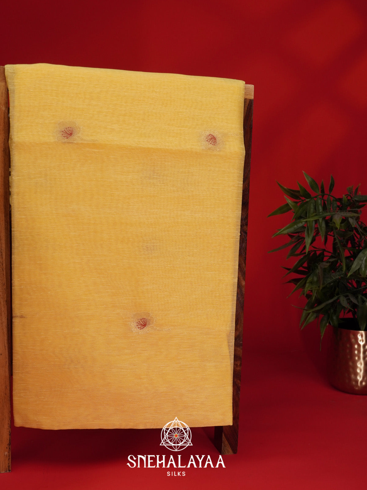 Yellow Matka Tussar Saree