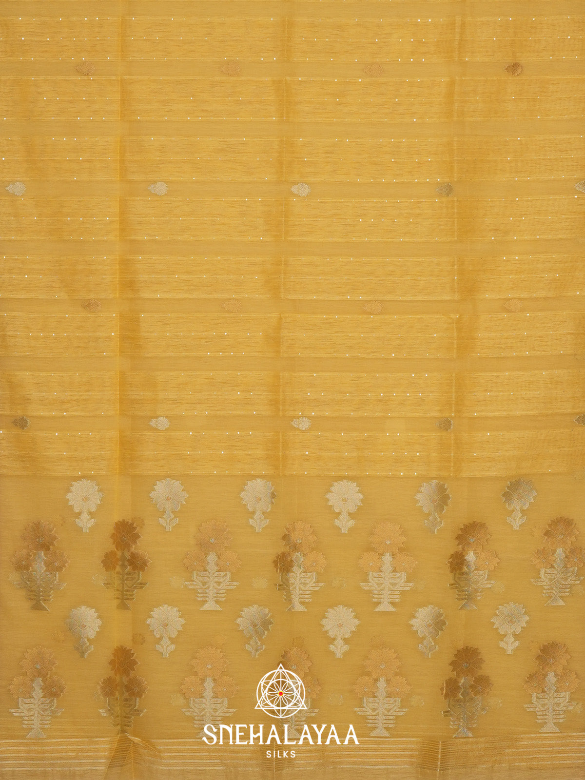 Yellow Organza Saree