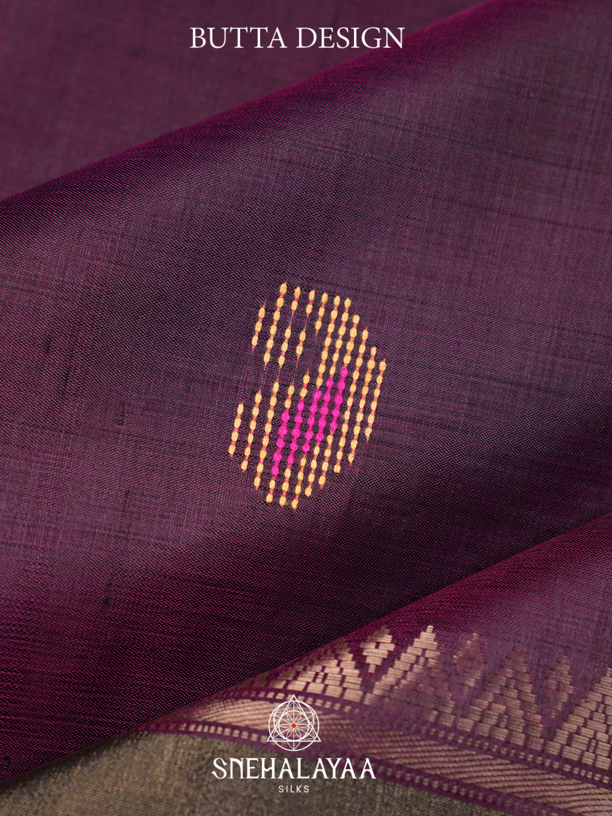 Plum Behrampuri Silk Saree