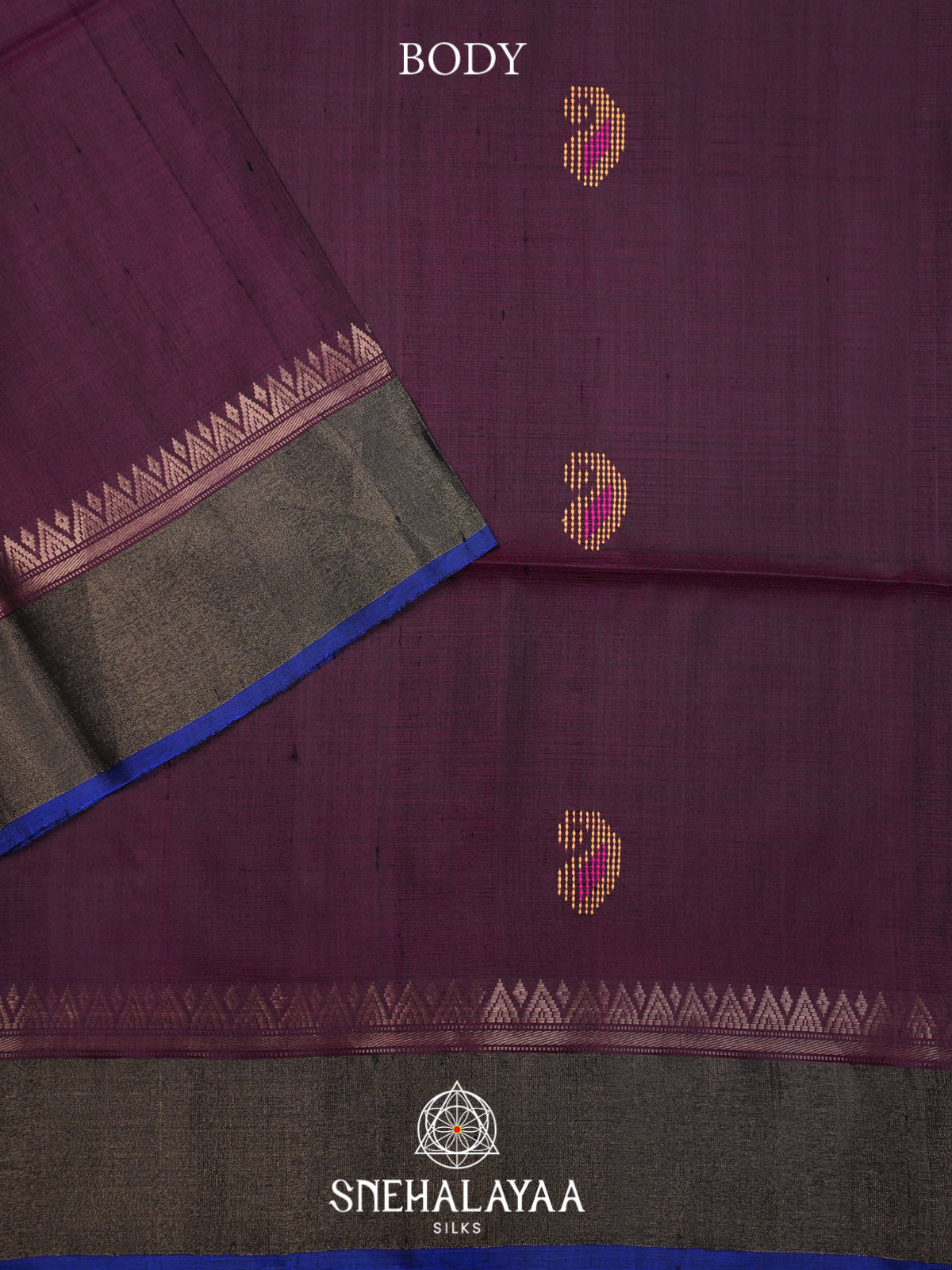 Plum Behrampuri Silk Saree