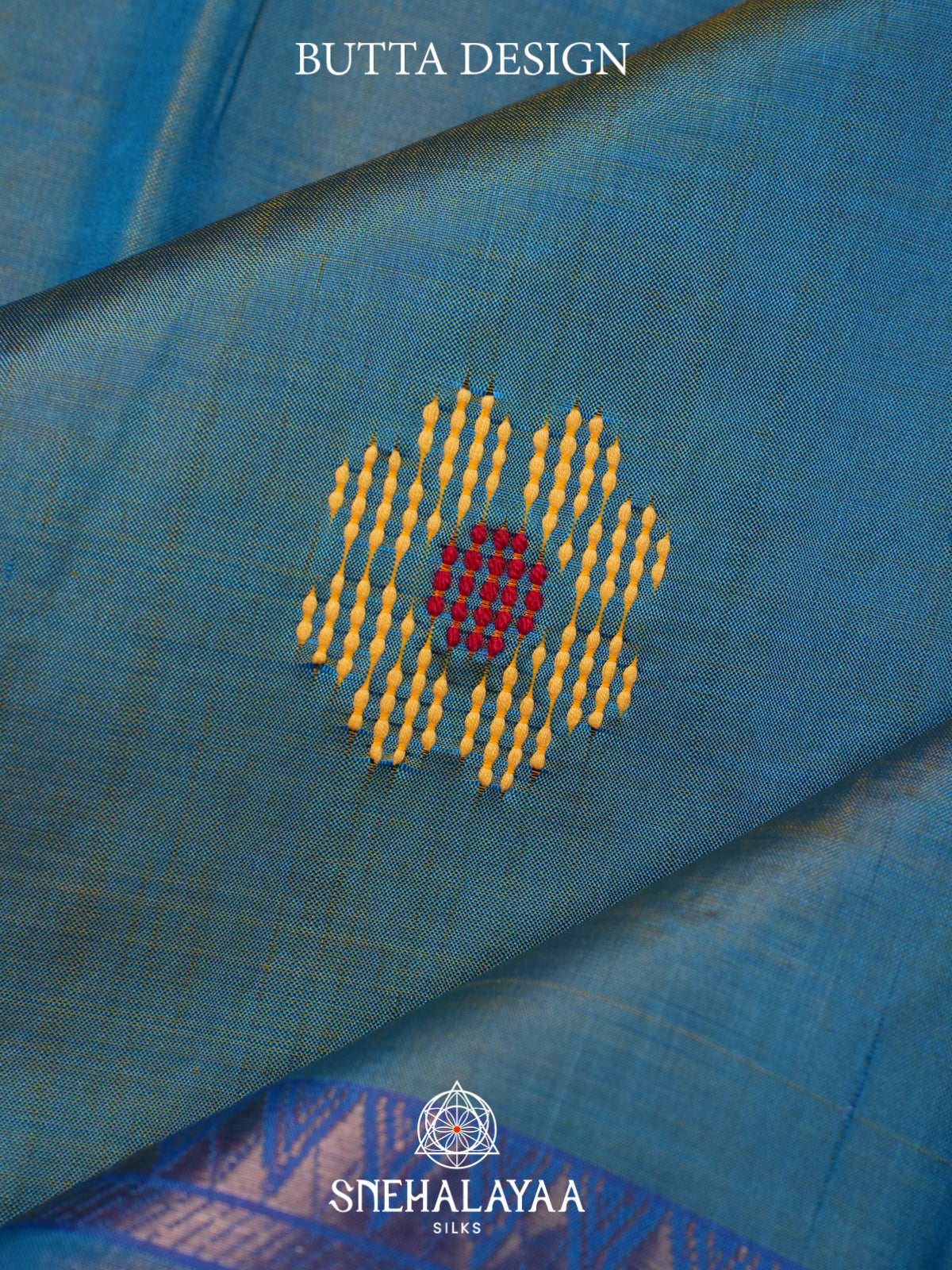 Teal Blue Behrampuri Silk Saree