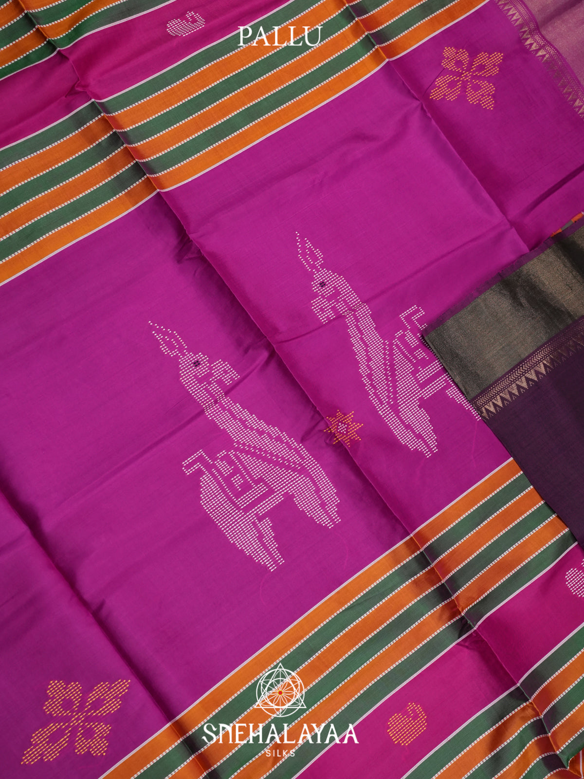Purple Behrampuri Silk Saree