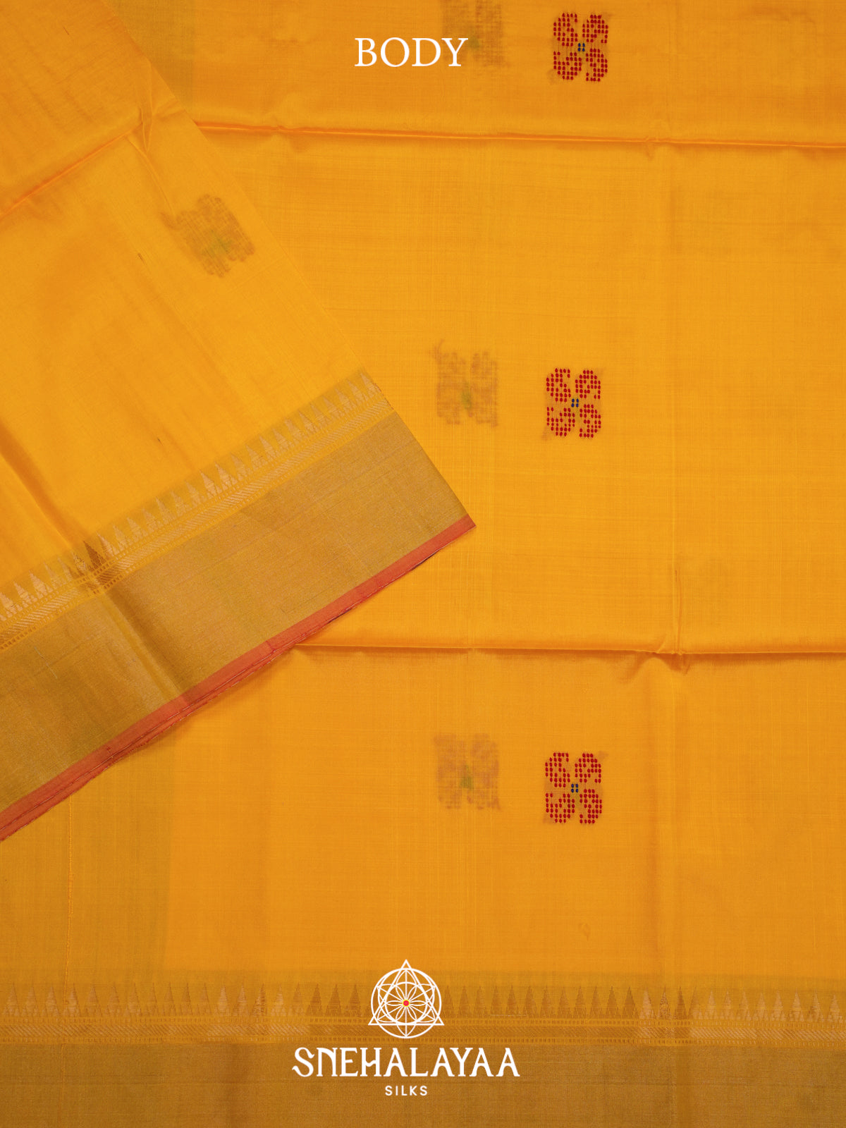 Yellow Behrampuri Silk Saree