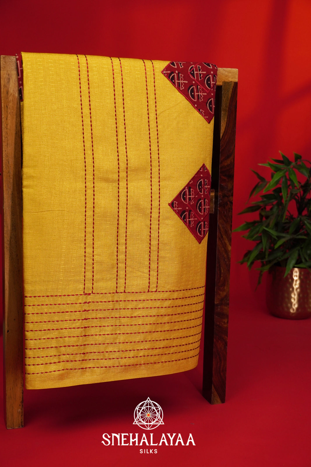 Yellow Tussar Saree