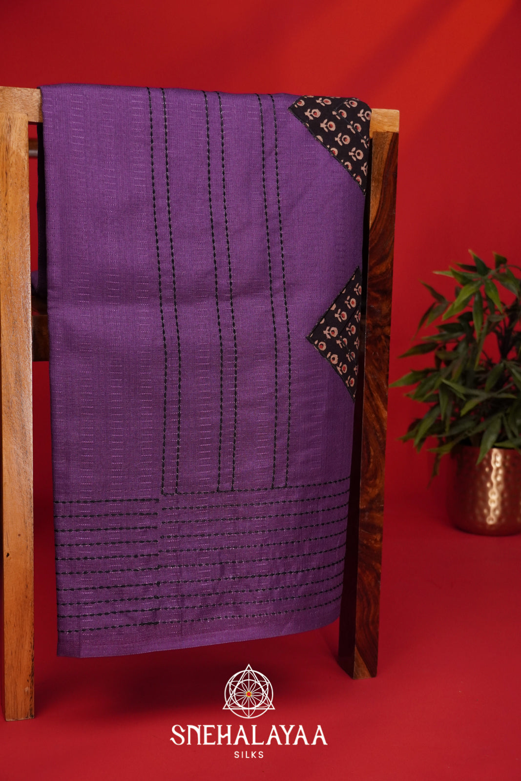 Purple Tussar Saree