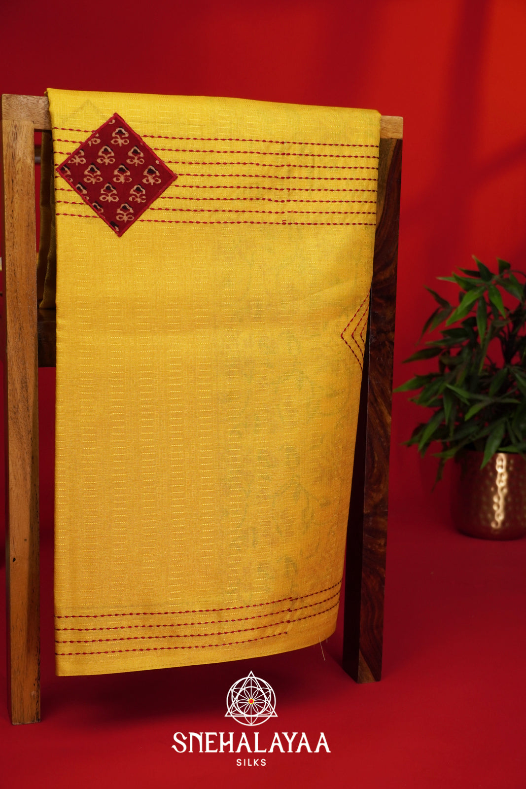 Yellow Tussar Saree