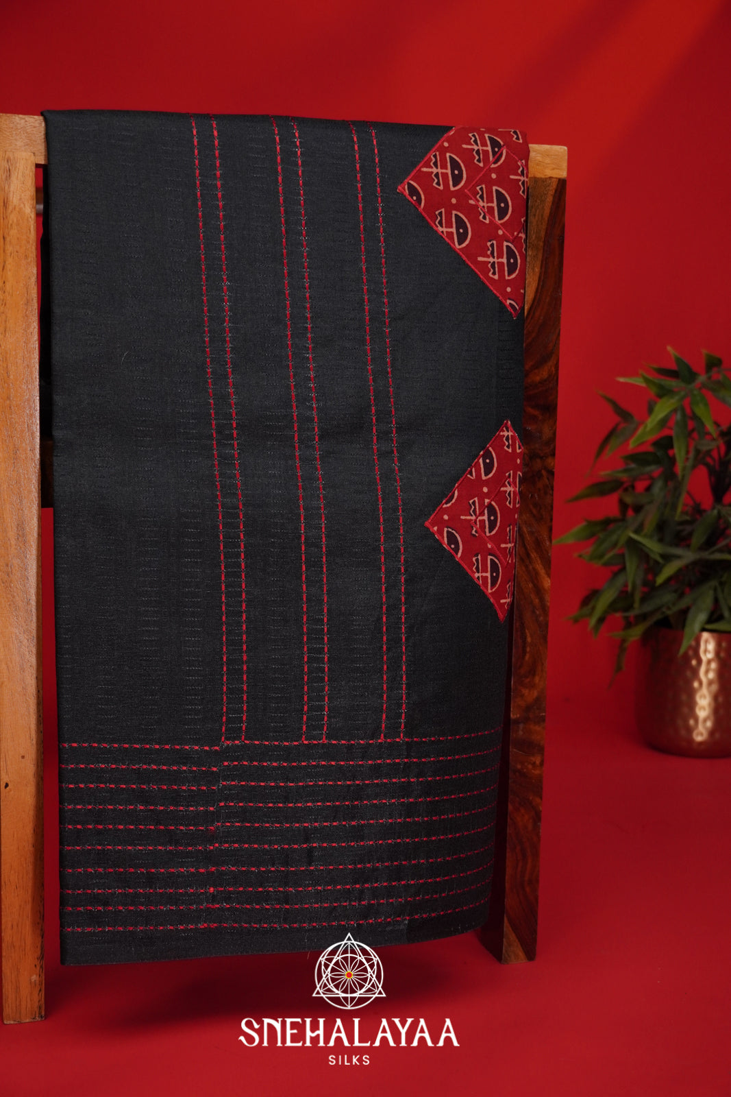 Black Tussar Saree