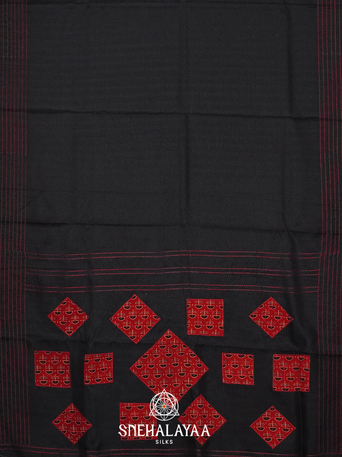 Black Tussar Saree