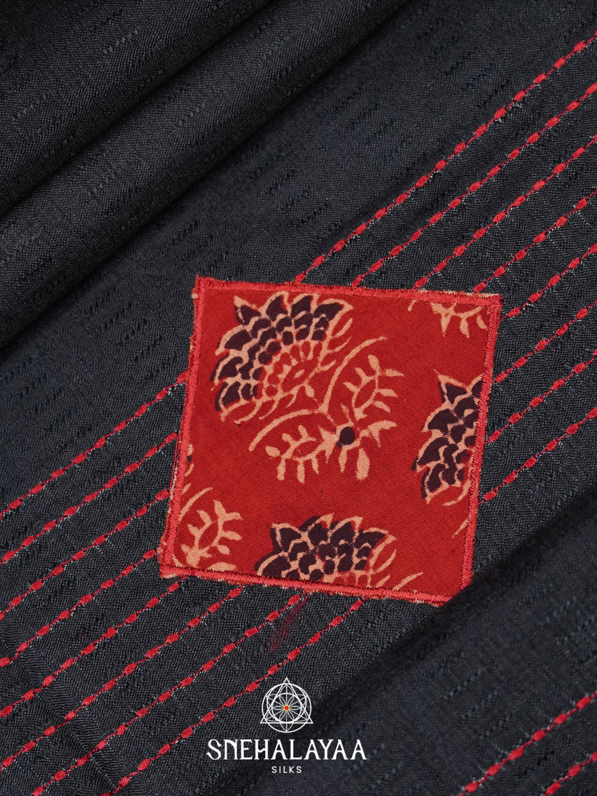 Black Tussar Saree