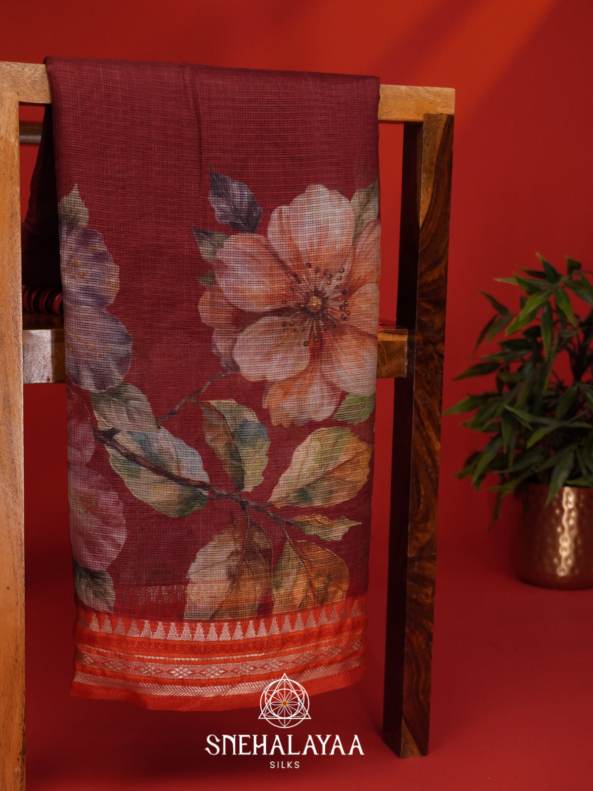 Maroon Kota Saree