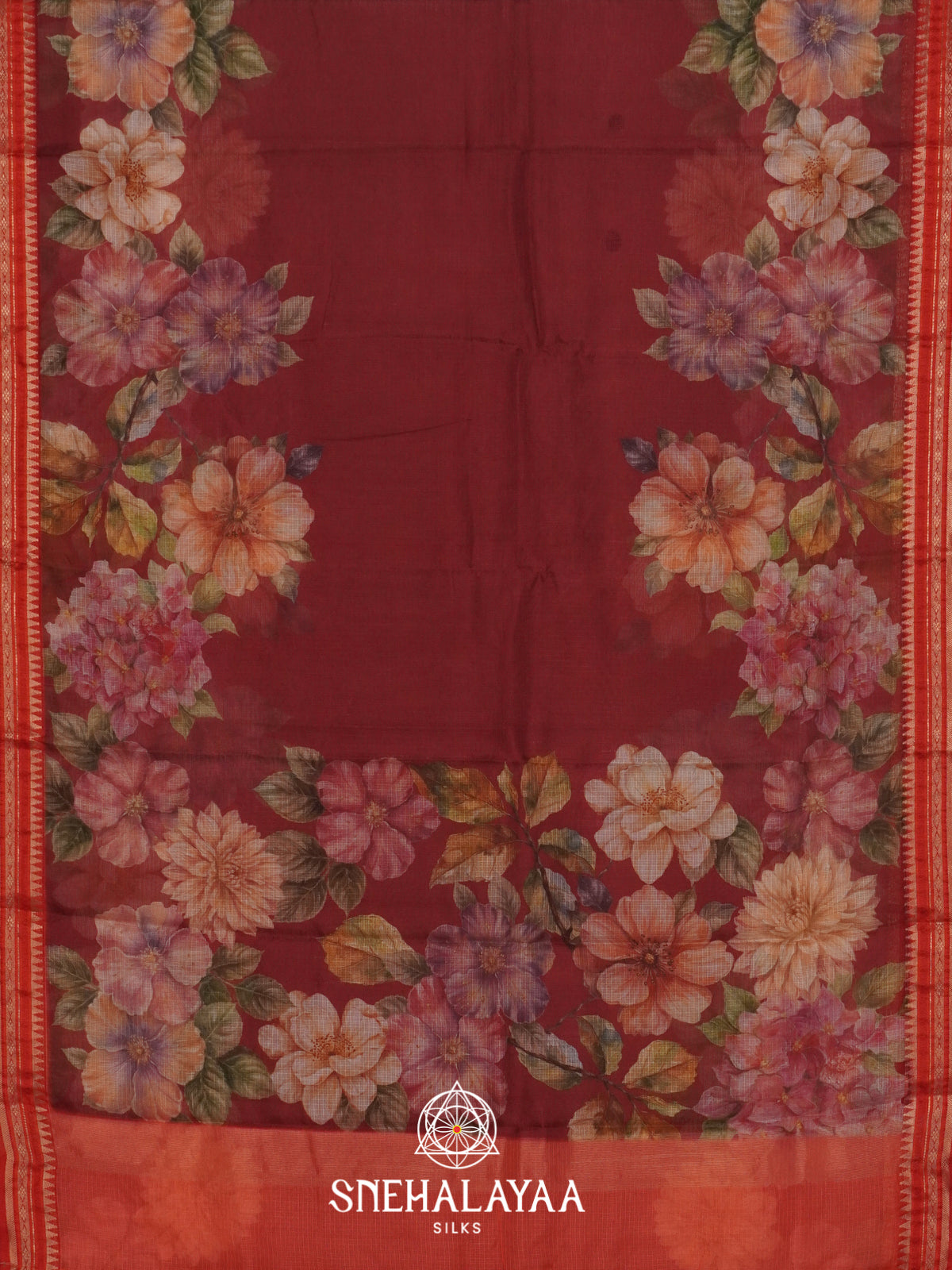 Maroon Kota Saree