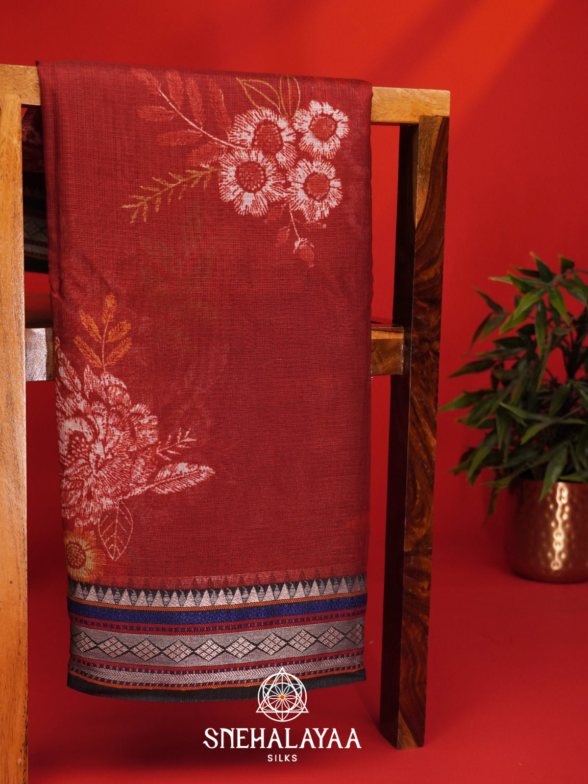 Maroon Kota Saree