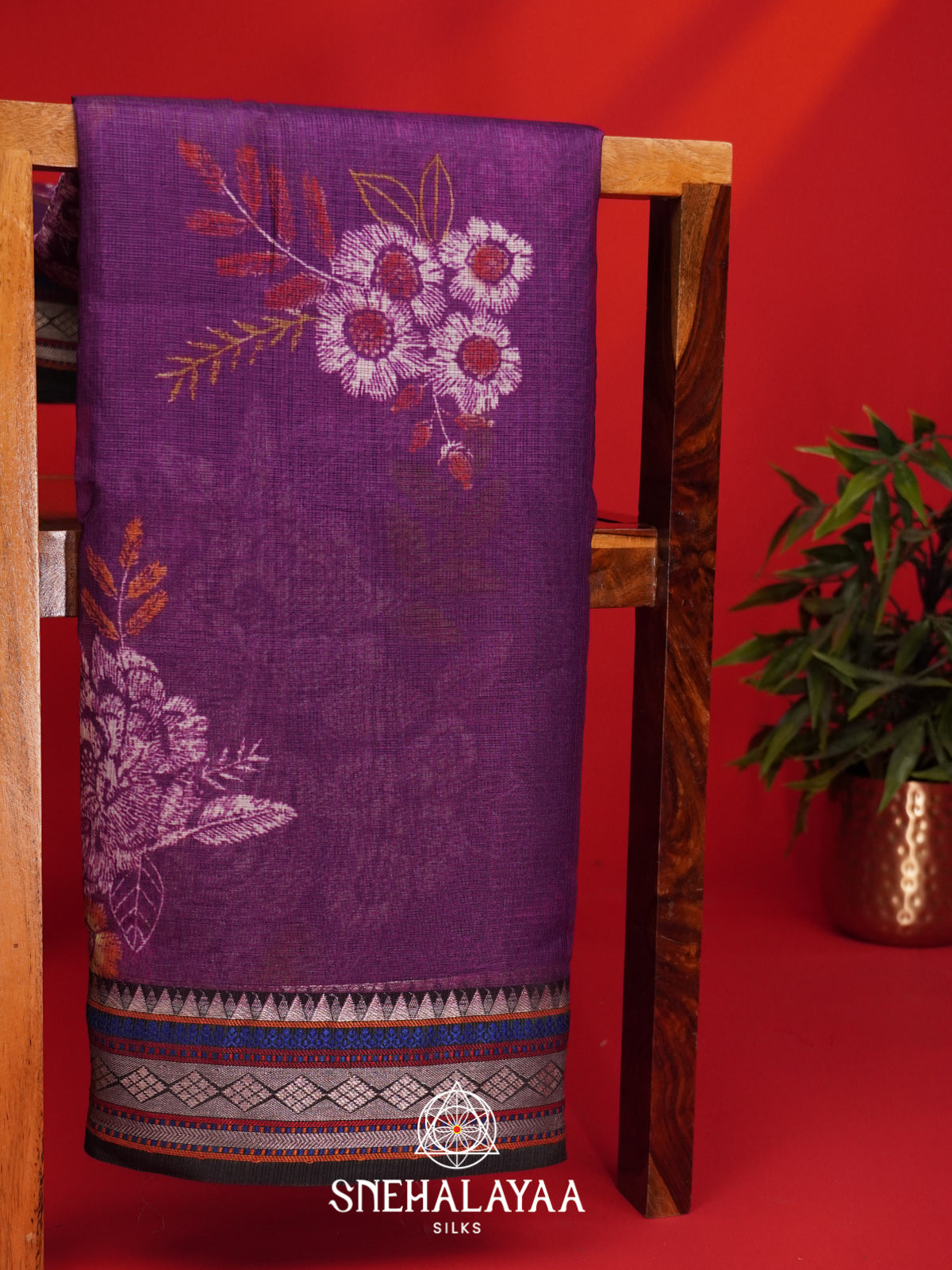 Purple Kota Saree