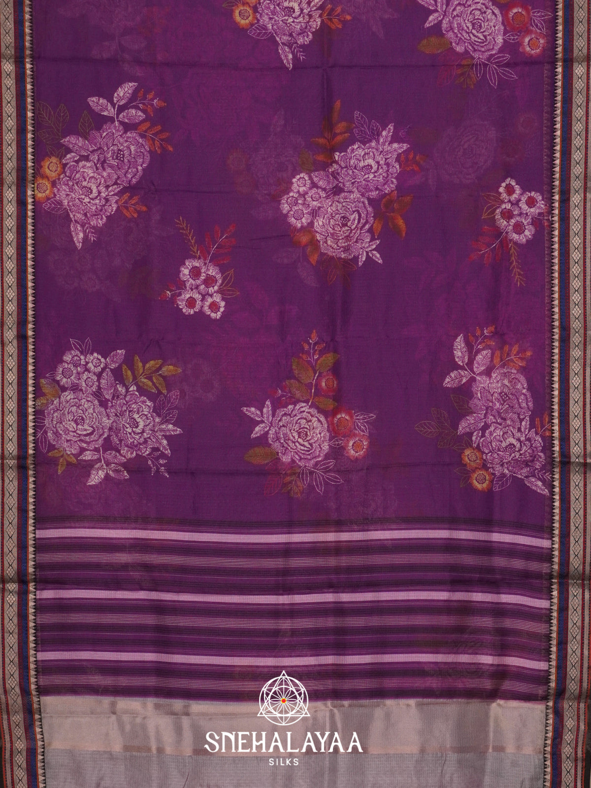 Purple Kota Saree