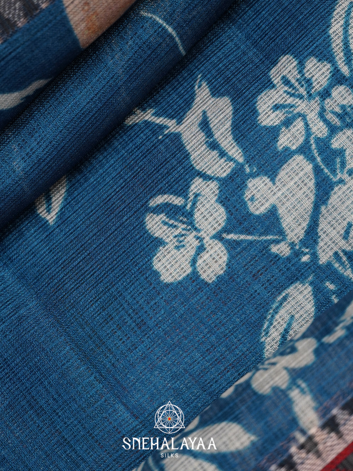 Teal Blue Kota Saree