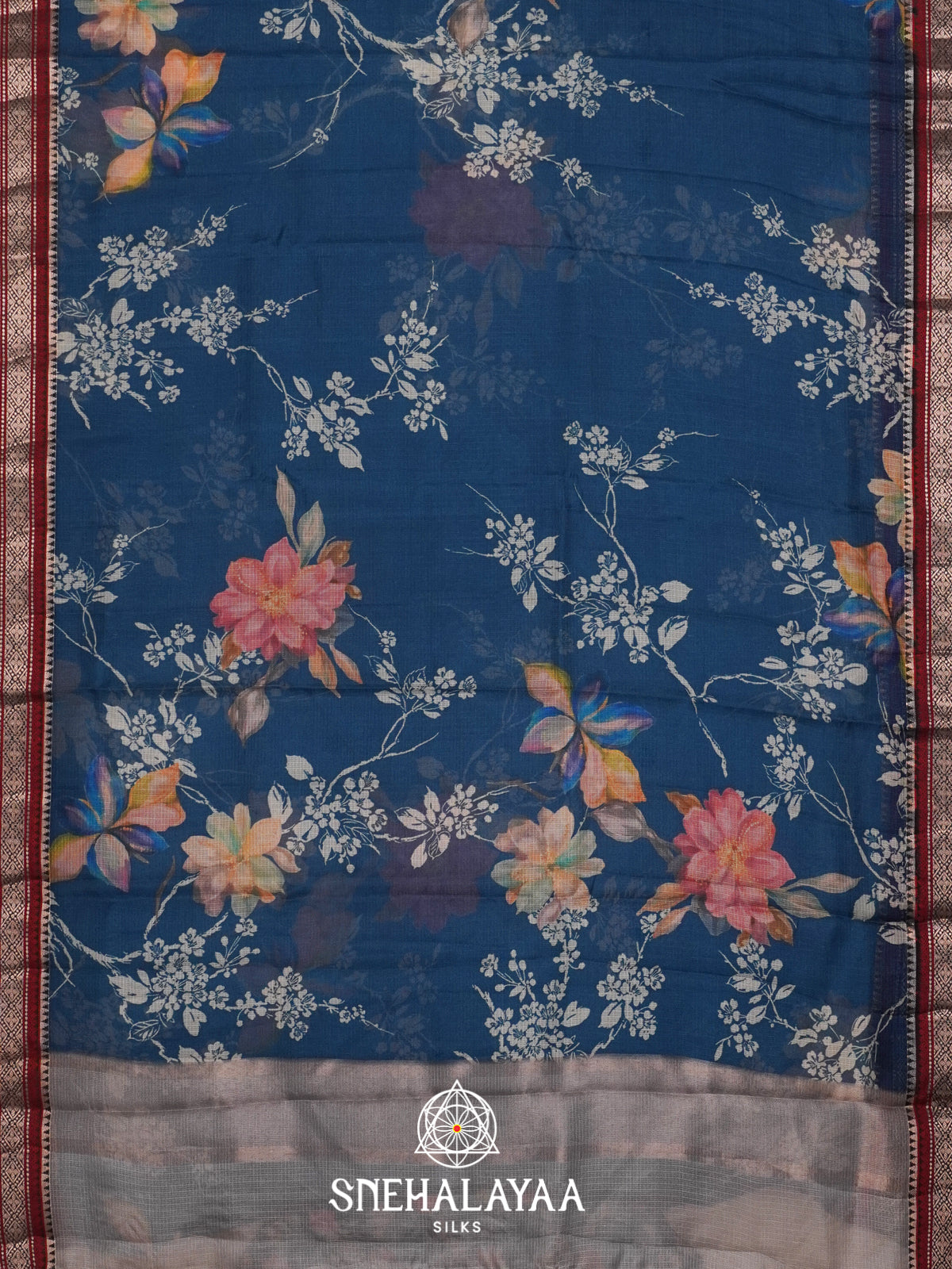 Teal Blue Kota Saree